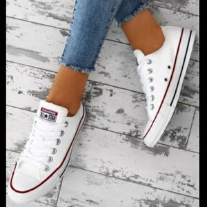 Womens white converse!!